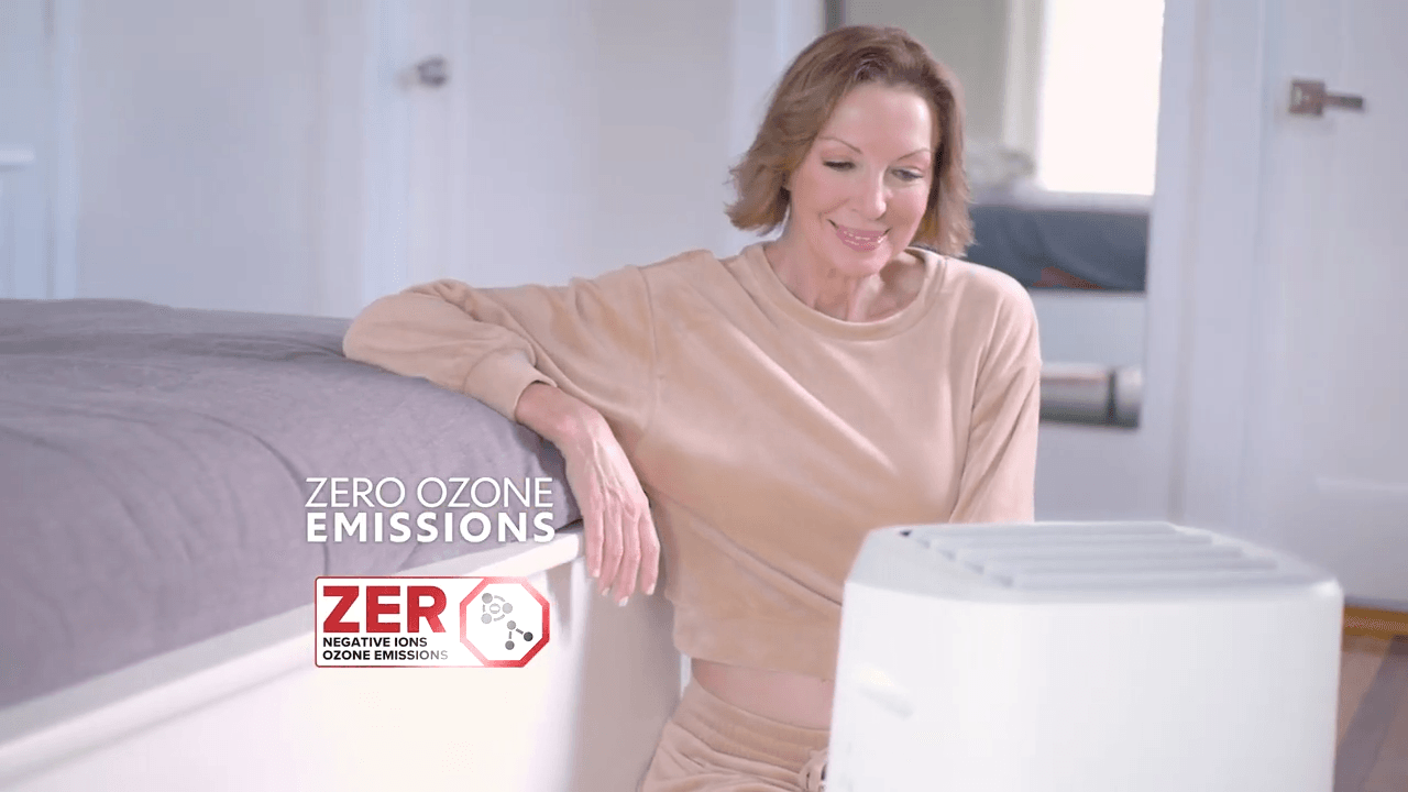 Lady Enjoying Healthy Indoor Air with NuWave OxyPure Zero