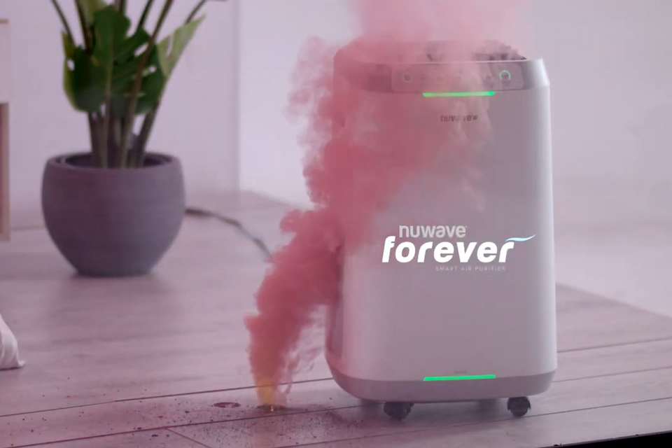 NuWave air purifier tackling smoke