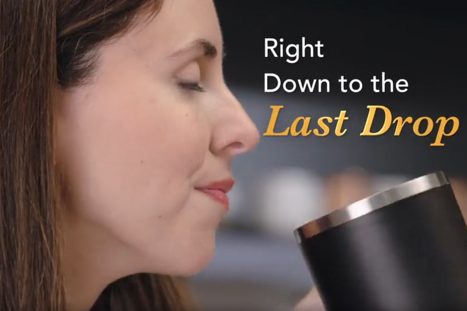 Woman enjoy coffee with NuWave Smart Mug