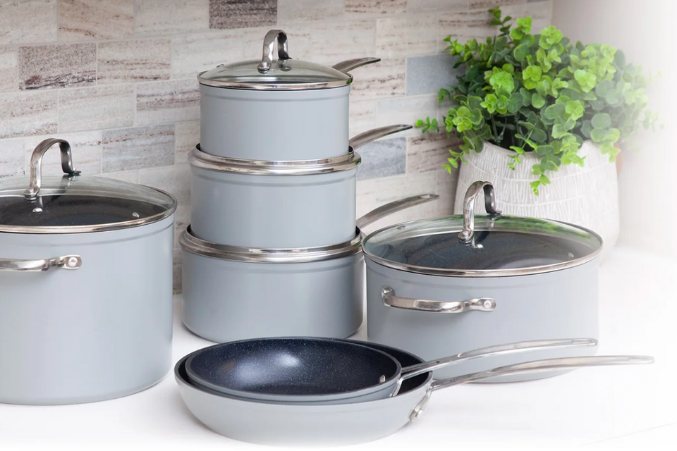 Duralon Blue Non-Stick Cookware 12-Piece Set