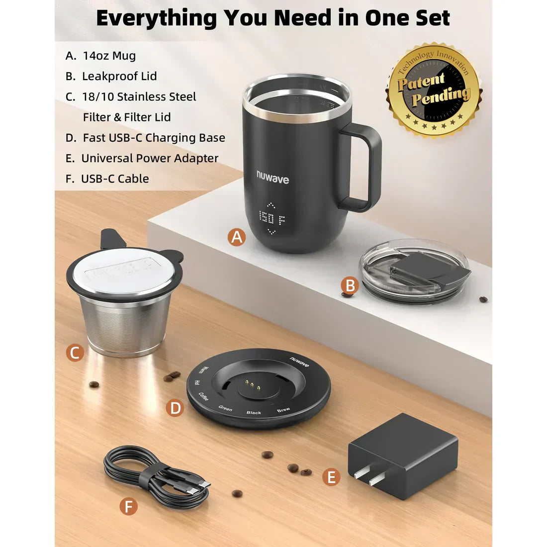 NuWave Smart Coffee and Tea Mug