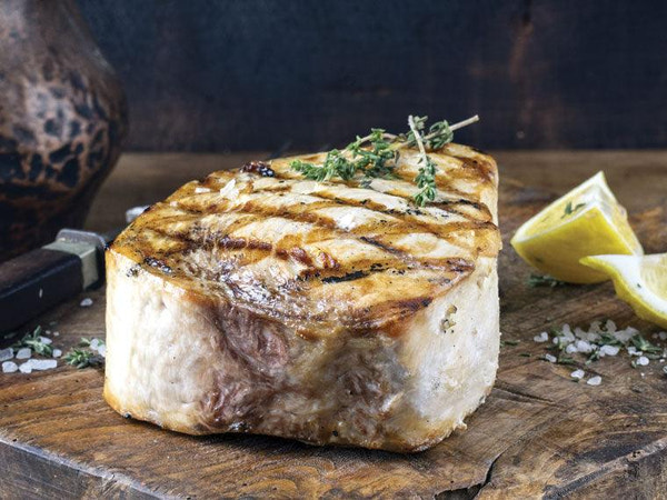 Grilled Swordfish Steak with Charred Lemons - nuwavehome