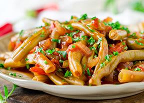 Green Beans with Stewed Tomatoes - Nuwave
