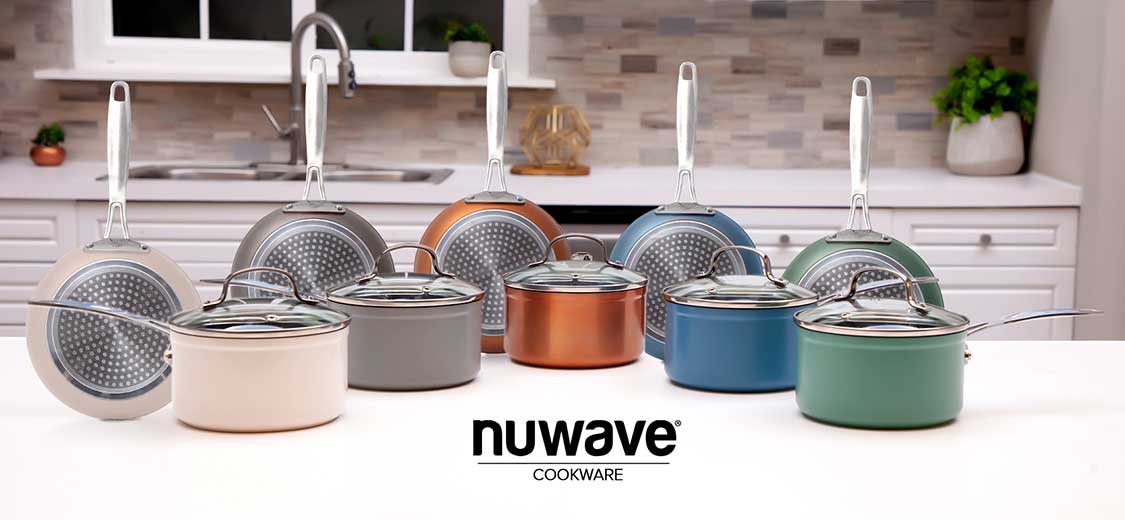 NuWave Cookware 9” Frying Pan W/ Duralon Copper Skillet