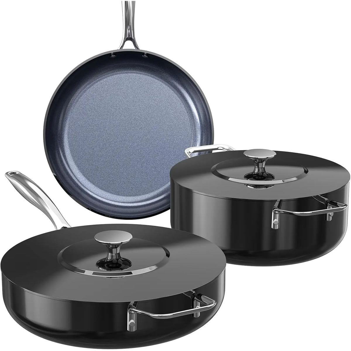 DIVINER ネイビー パターンセット Best Cookware for Induction Cooktop: Nuwave® Non-Stick 5-Piece