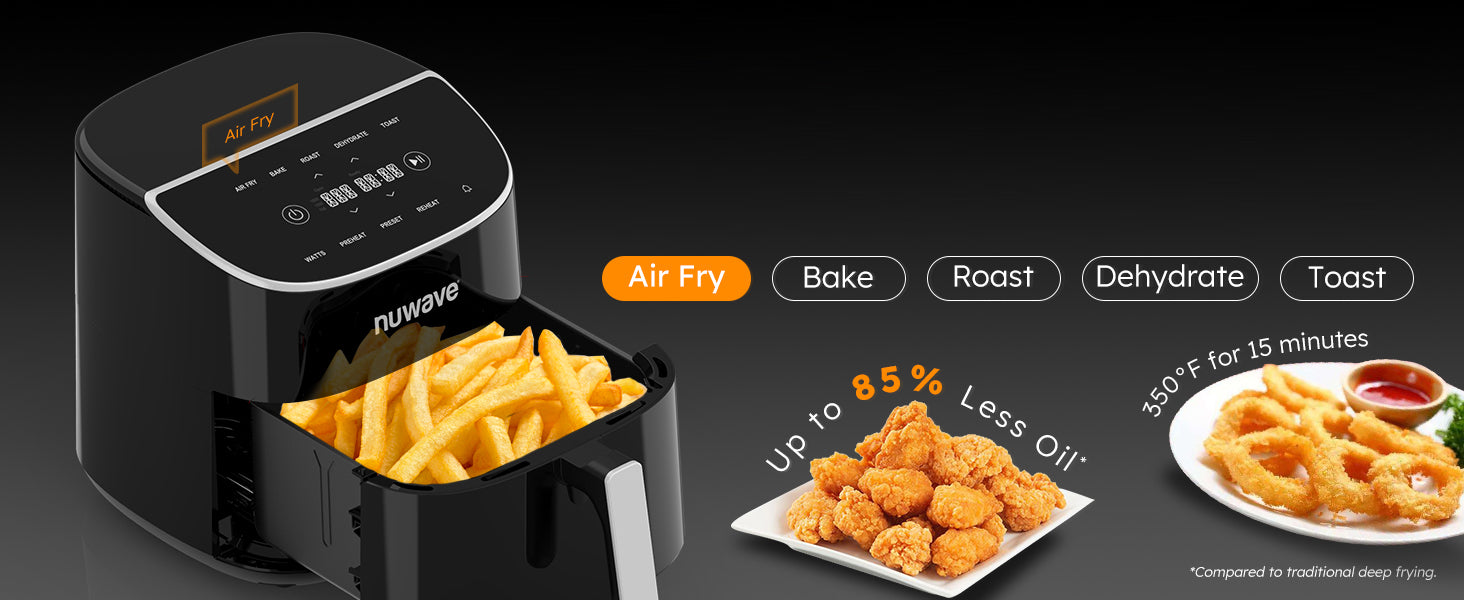 Nuwave® Brio Plus Air Fryer 8 Qt — Digital Touch, 5 Cook Functions