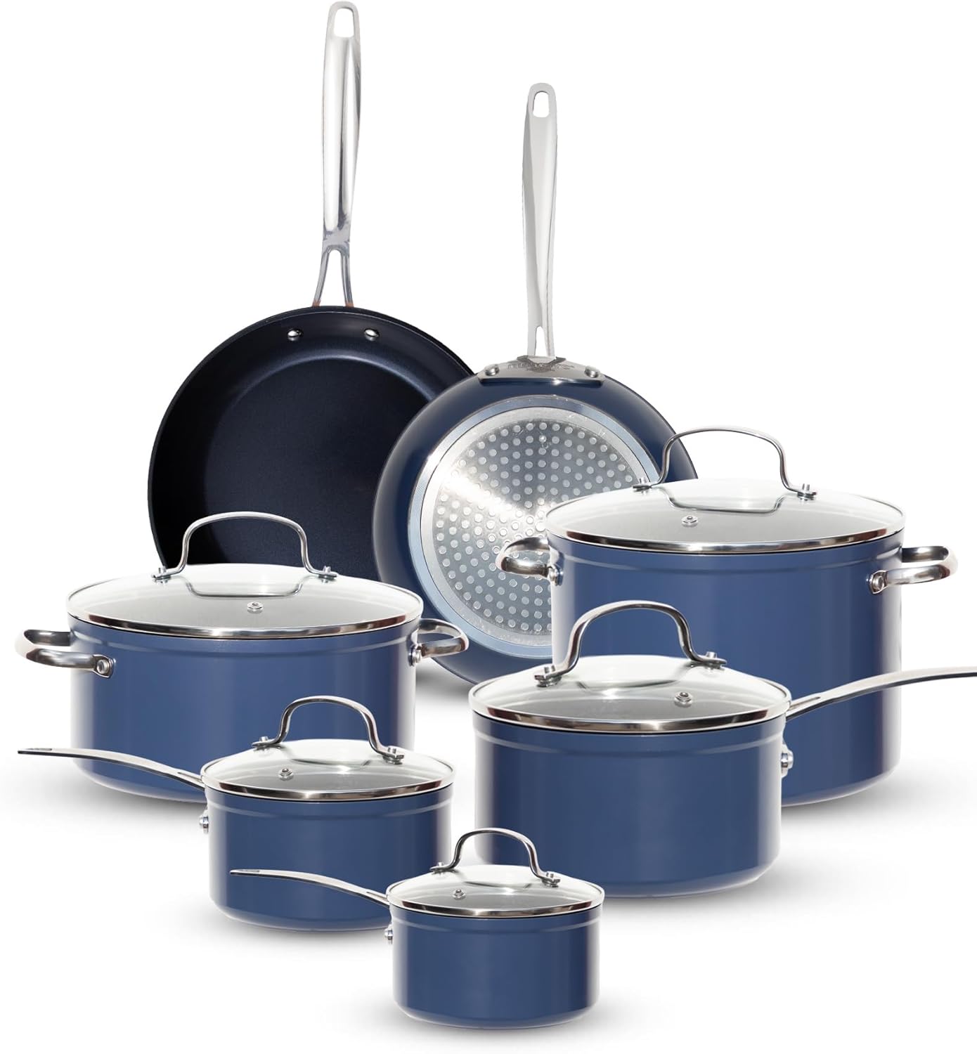 Duralon Blue G11 Non-Stick Cookware 12-Piece Set