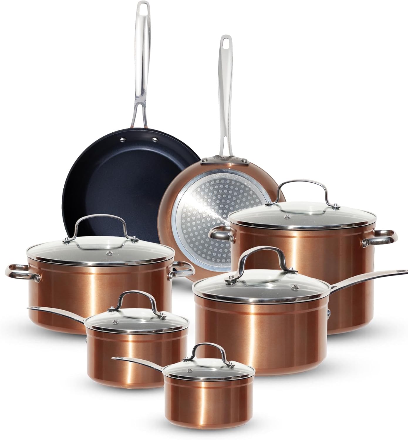 Duralon Blue G11 Non-Stick Cookware 12-Piece Set